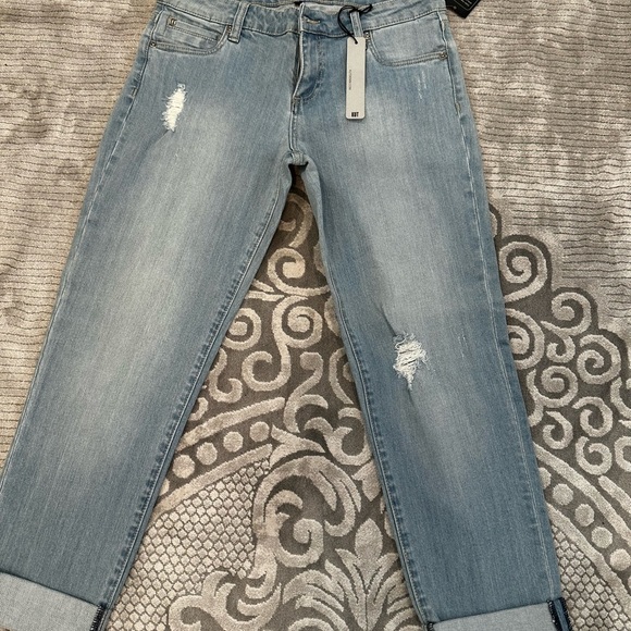 Kut from the Kloth Light Blue Boyfriend Jeans - Picture 1 of 7